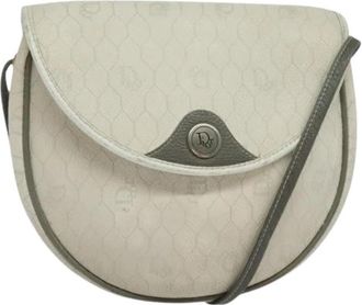 Dior Pre-owned PVC Honeycomb Schoudertas - Dames - Vintage Schoudertas - Wit - ONE Size - Leer - Vintage