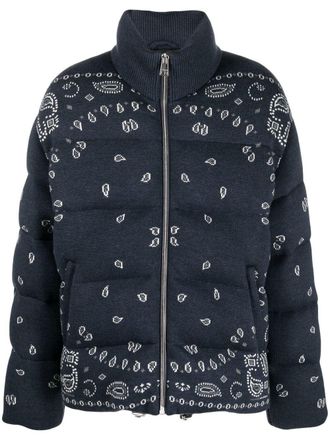 Alanui printed padded jacket - Blue