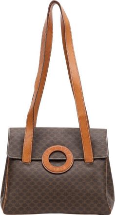 Celine Celine Brown Macadam Coated Canvas Shopping Tote (Authentic Pre-Loved)