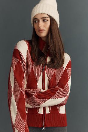 Varley Karina Jacquard Knit Zip-Up Top