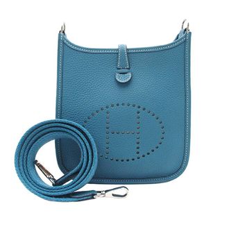 Herm&egrave;s Pre-owned Womens Clemence Evelyne Tpm - Blue Leather - One Size