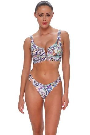 Sunsets Vienna V-Wire Bikini Swimsuit Top - DD Cup in Tide Pool Twist at Nordstrom, Size 32