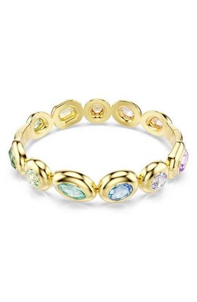 Swarovski Gema Crystal Bangle Bracelet in Gold/Multi at Nordstrom, Size Medium