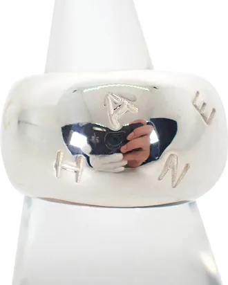 Chanel Sterling Silver 925 Band Ring (Pre-Owned)