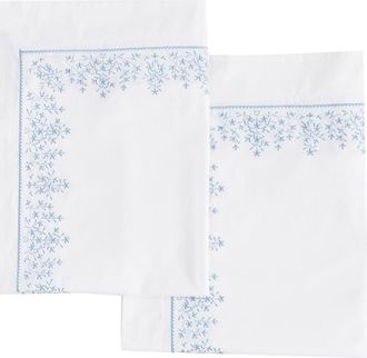 Melange Home Embroidered 2-Pack Euro Shams in Blue at Nordstrom Rack