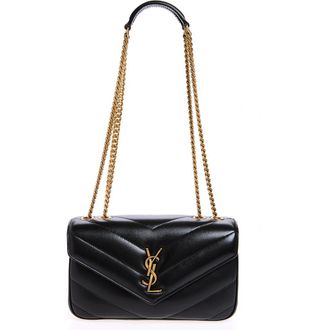 Saint Laurent Small Loulou Quilted Leather Shoulder Bag in Black at Nordstrom