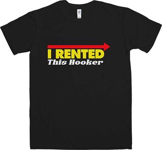 Rive Mens As Worn by Kenny Powers T Shirt I Rented This Hooker Black XL