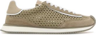 Dolce & Gabbana Cappuccino Fabric Sneakers - Heren - Sneakers - Beige - 40 1/2 EU - Schoenen