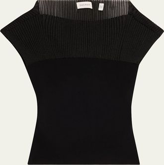 House of Dagmar Contrast Knit Top