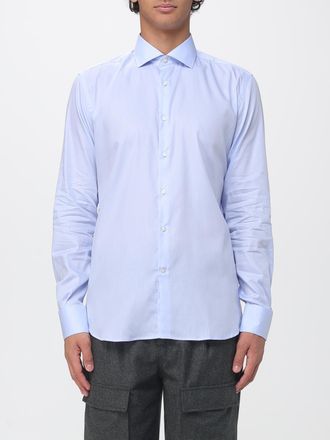 Brooksfield Camicia slim fit in twill di cotone a righe con collo francese