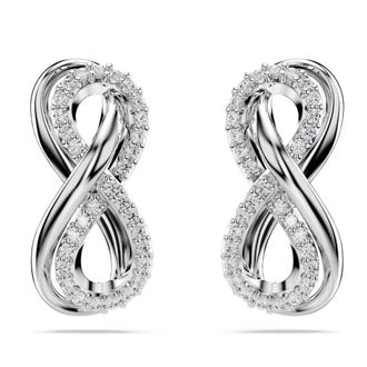 Swarovski Oorbellen Infinity Wit - Dames - Oorbellen - Grijs - ONE Size - Accessoires