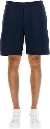 Alexander McQueen Bermuda Shorts With Selvedge Logo Band-Uomo