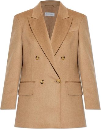 Max Mara Jassen, Dames, Beige, S, Wol, Blazer Olimpia