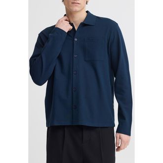 Casual Friday Regular Fit Cotton Button-Up Shirt in Navy Blazer at Nordstrom, Size X-Large