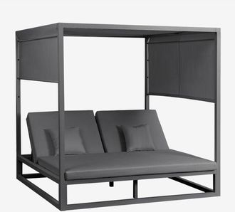 Sklum Cama balinesa reclinable en aluminio y tela Nasau SKLUM