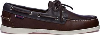Sebago Nautische Loafers Cognac Blauw Navy - Heren - Bootschoenen - Bruin - 41 1/2 EU - Leer - Schoenen