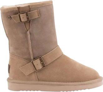 Warmbat Schoenen, Dames, Beige, 39 EU, Wol, Kangaroo Buckle Slipper