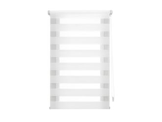 Purline Estor Dia Y Noche Enrollable F&aacute;cil Montaje Adheshivo O Pinzas Crema 130x180 Cm