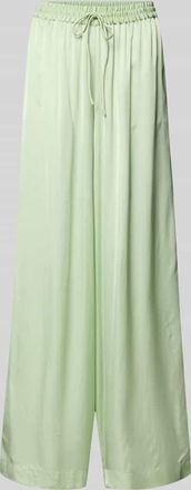 Boss Orange by Hugo Boss BOSS Orange Regular Fit Wide Leg Hose aus reiner Viskose Modell TALIA in Oliv, Gr&ouml;&szlig;e 42