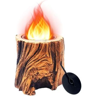 OEM Chimenea De Sobremesa Con Tronco De &Aacute;rbol, De Bioetanol, Para Interior Y Exterior, Mayor Autonom&iacute;a, Port&aacute;til Y Compacta, Ideal Para Balcones, Patios Y