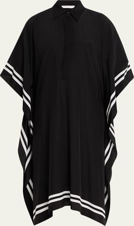 Michael Kors Border-Print Silk Crepe De Chine Caftan