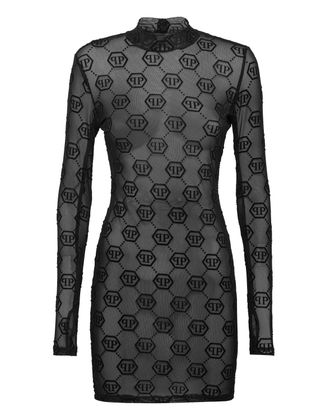 Philipp Plein Korte Jurk Monogram