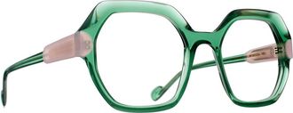 Caroline Abram Rebecca Optisch Montuur - unisex - Accessoires - Groen - Maat: 50 MM