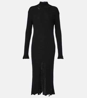 Balenciaga Wool-blend midi dress