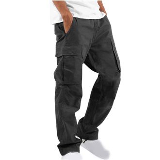 Generic Work Cargo Trousers Men Wide Leg Combat Trousers Slim Fit Sweatpants Mens Tactical Jogging Bottoms Lightweight Hiking Walking Lounge Pants Cotton Work