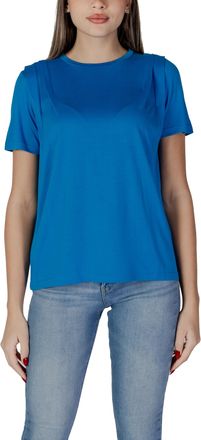 b.young Womens Short Sleeve Crew Neck Top - Sky Blue - Size EU 40 (Womens)