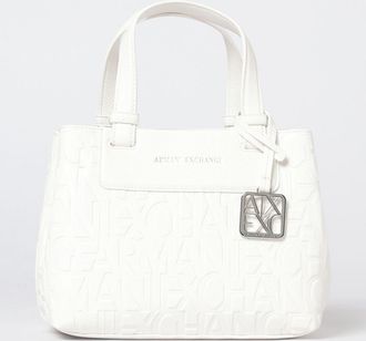 A|X Armani Exchange Borsa in pelle sintetica a grana con logo impresso