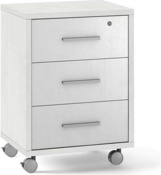 OEM C&oacute;moda De Oficina Con Tres Cajones Y Ruedas En Ossido White 51x41x H71 Cm