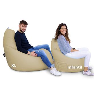 Happers Puff Pera Relax Polipiel Beige Happers Xl
