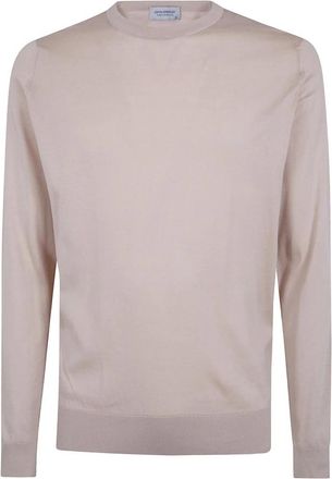 John Smedley Rowland Ronde Hals Trui - Heren - Ronde hals truien - Bruin - 2XL - Katoen - Truien & Vesten