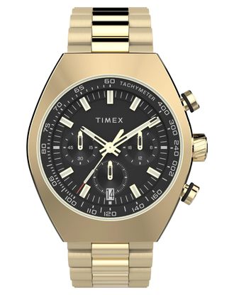 Timex Legacy Chrono Mens Gold Watch TW2W22100 Stainless Steel (archived) - One Size