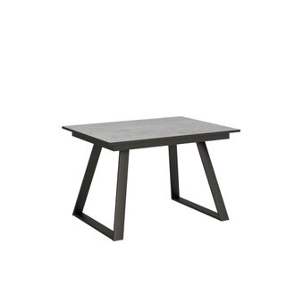 Itamoby Mesa extensible 90x120/180 cm efecto madera gris cemento, hierro