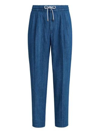 Brunello Cucinelli Pantaloni con coulisse - Blu