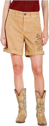 Mason's Baltimora Cargo Bermuda - Dames - Korte Broeken - Beige - XS - Katoen - Korte Broeken