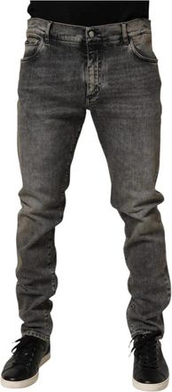 Dolce & Gabbana Slim Fit Denim Jeans - Heren - Slim Fit Jeans - Grijs - 3XL - Denim - Jeans