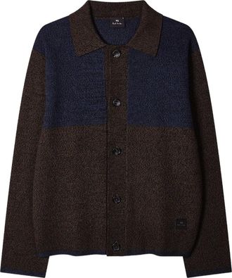 Paul Smith Cardigan con design color-block e bottoni - Verde