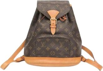 Louis Vuitton Pre-owned Montsouris MM M51136 Rugzak - Dames - Vintage Rugzakken - Bruin - ONE Size - Leer - Vintage