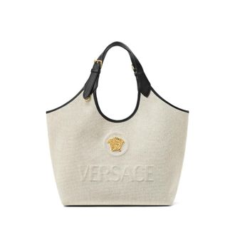 Versace Beige Medusa Large Tote