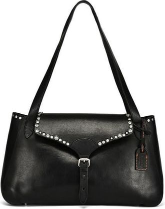 OLD TREND Monarda Genuine Leather Minimal Everyday Shoulder Bag in Black at Nordstrom