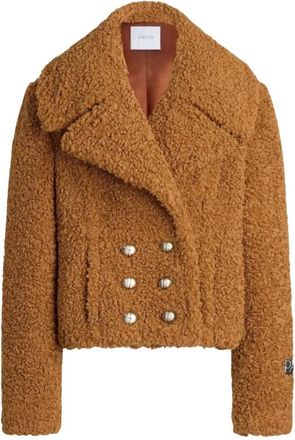 Patou Double-Breasted Coats, female, Orange, Size: XS Double-Breasted Short Coat