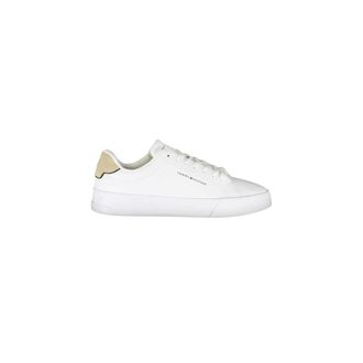 Tommy Hilfiger Schoenen, Heren, Wit, 43 EU, Polyester, Witte Polyester Sneakers voor Mannen