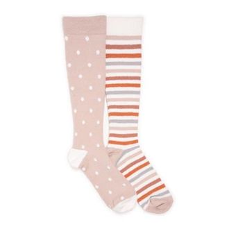 Muk Luks Compression Cozy Tall Sock 2 Pair Pack in Soft Pink Pack at Nordstrom