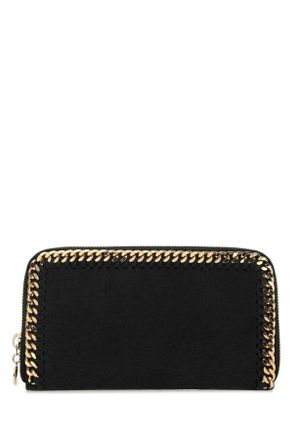 Stella McCartney Stella Mc Cartney Black Shaggy Deer Falabella Wallet