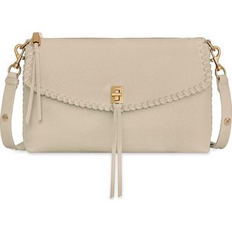 Rebecca Minkoff Darren Top Zip Leather Shoulder Bag (Nordstrom Exclusive) in Cream at Nordstrom