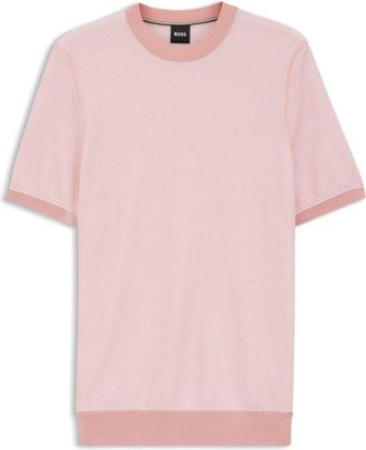BOSS Horizontal-stripe sweater in a cotton blend