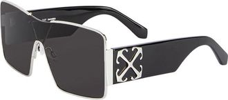 Off-white Sunglasses Shield Full Rim, Silver Frame And Dark Grey Lens Oeri14Gaspen7207